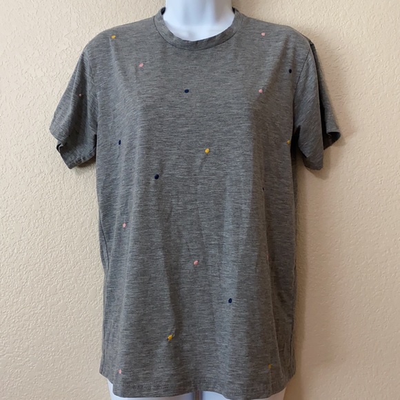 Current Air Gray Colored Dots Short Sleeve Tee - Picture 2 of 6
